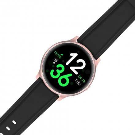 Smartwatch z białym paskiem G.Rossi G.RSWSF1 Kompas Kroki Puls