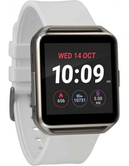 Biały smartwatch Timex iConnect kwadratowy + TOREBKA GRATIS! TW5M31400
