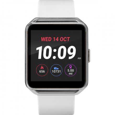 Biały smartwatch Timex iConnect kwadratowy + TOREBKA GRATIS! TW5M31400