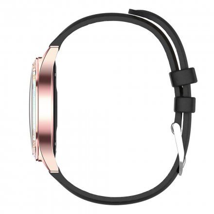 Różowozłoty smartwatch damski G.Rossi + czarny pasek GRSWBF2-4D2-2
