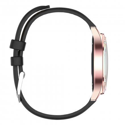 Różowozłoty smartwatch damski G.Rossi + czarny pasek GRSWBF2-4D2-2