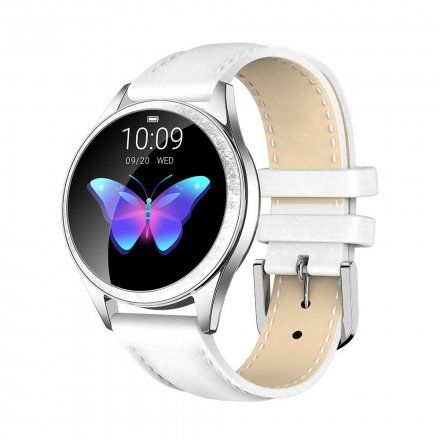 G.Rossi GRSWBF2 srebrny smartwatch biały pasek Puls Kroki Ciśnienie
