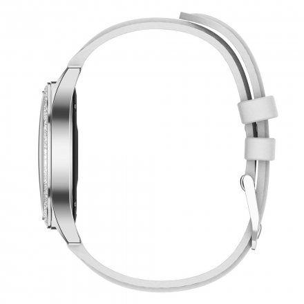 G.Rossi GRSWBF2 srebrny smartwatch biały pasek Puls Kroki Ciśnienie