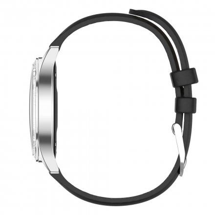 G.Rossi GRSWBF2 srebrny smartwatch czarny pasek Puls Kroki Ciśnienie