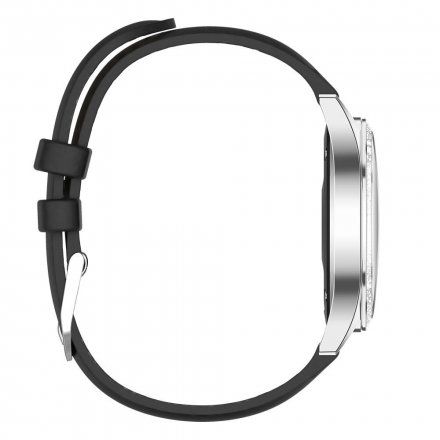 G.Rossi GRSWBF2 srebrny smartwatch czarny pasek Puls Kroki Ciśnienie