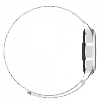 G.Rossi GRSWBF2 srebrny smartwatch czarny pasek Puls Kroki Ciśnienie