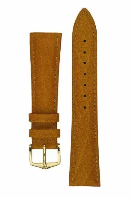 Jasnobrązowy pasek skórzany 16 mm HIRSCH Camelgrain 01009010-1-16 (L)