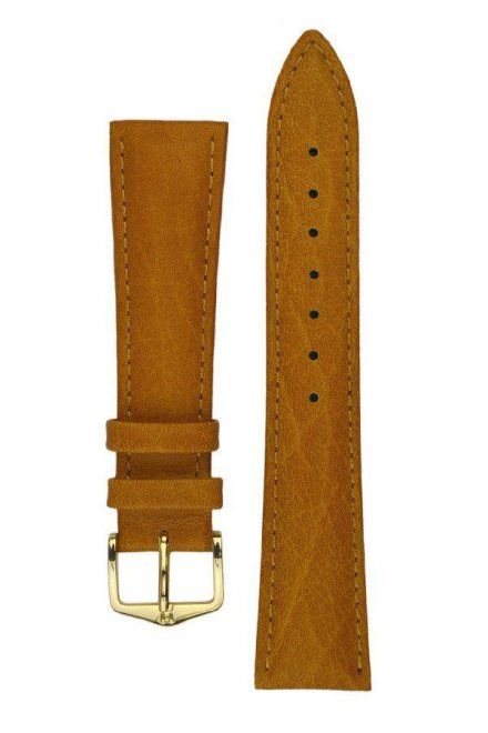Jasnobrązowy pasek skórzany 19 mm HIRSCH Camelgrain 01009010-1-19 (L)