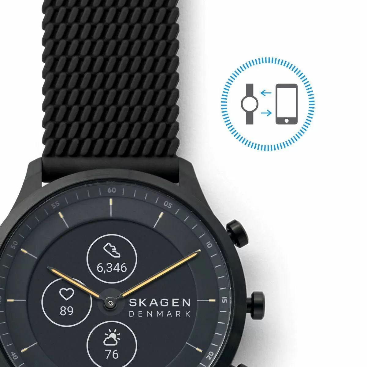 E】SKAGEN ハイブリッドスマートウォッチ SKT3001 ブラック SKAGEN