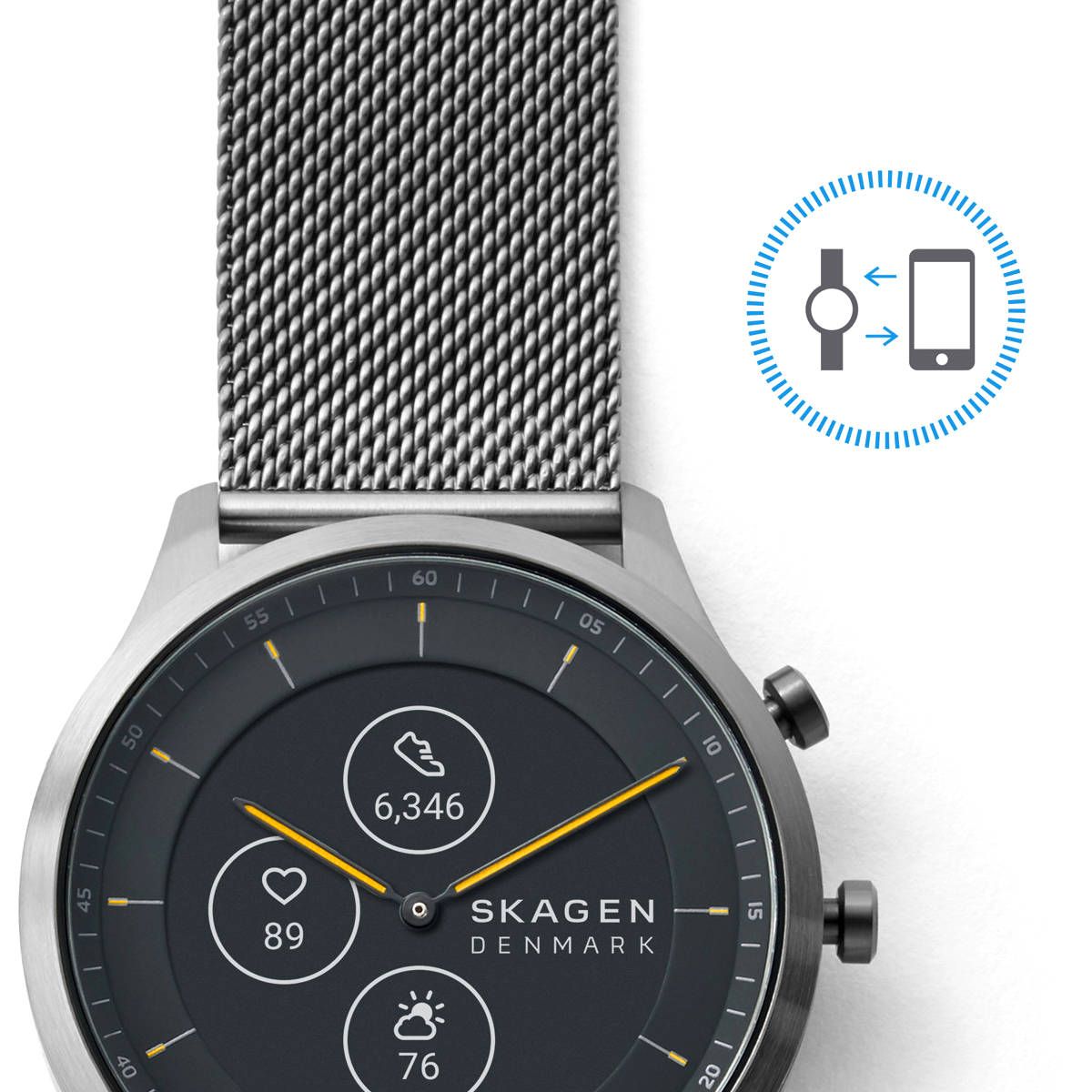SKAGEN Hybrid HR Smartwatchブラック(SKT3202) Jorn 42 mm Gen 6 Hybrid Smartwatch - Midnight Silicone