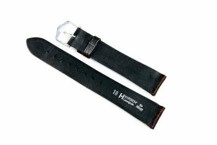 Brązowy pasek skórzany 16 mm HIRSCH Camelgrain 01009015-1-16 (L)