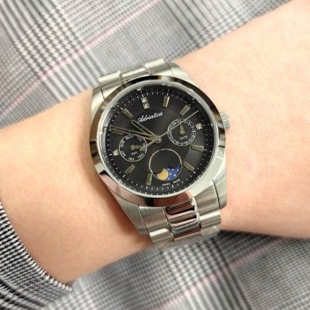 Zegarek Damski Adriatica na bransolecie A3802.5194QF - Multifunction Swiss Made