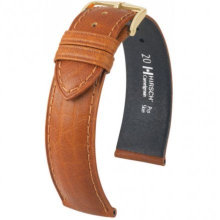 Jasnobrązowy pasek skórzany 11 mm  HIRSCH Camelgrain 01009110-1-11 (M)