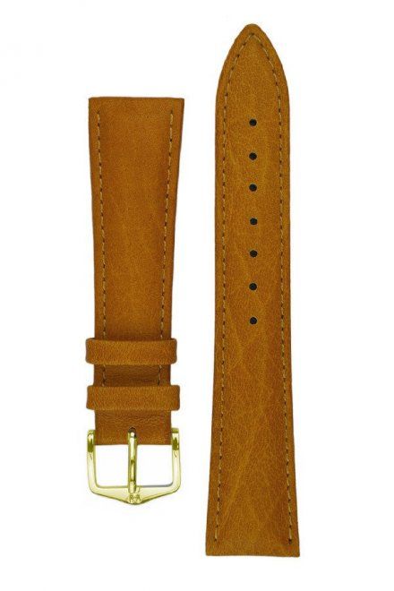 Jasnobrązowy pasek skórzany 15 mm  HIRSCH Camelgrain 01009110-1-15 (M)