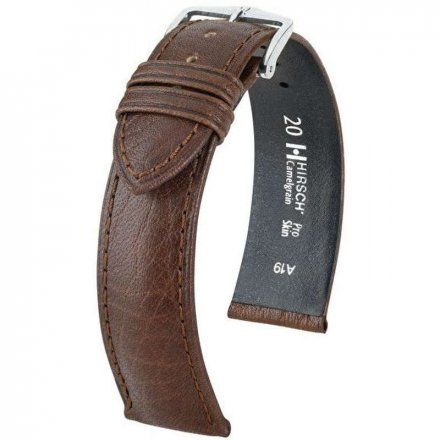 Brązowy pasek skórzany 20 mm HIRSCH Camelgrain 01009210-2-20 (XL)