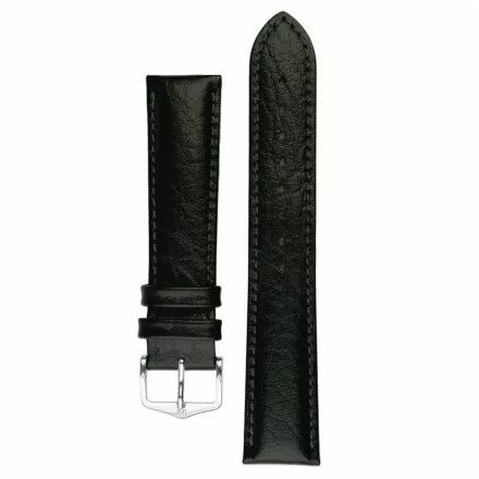 Czarny pasek skórzany 18 mm HIRSCH Camelgrain 01009250-2-18 (XL)