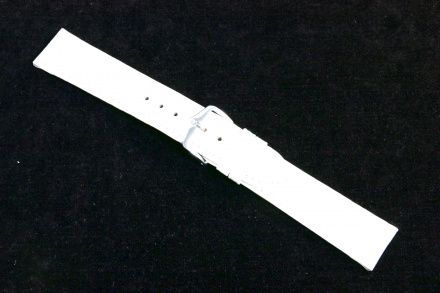 Biały pasek skórzany 24 mm HIRSCH Duke 01028001-2-24 (L)