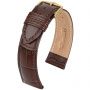 Brązowy pasek skórzany 19 mm HIRSCH Duke 01028010-1-19 (L)