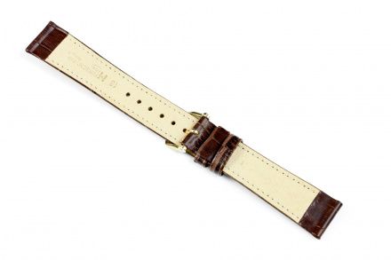 Brązowy pasek skórzany 19 mm HIRSCH Duke 01028010-1-19 (L)