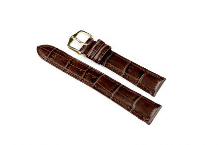 Brązowy pasek skórzany 19 mm HIRSCH Duke 01028010-1-19 (L)