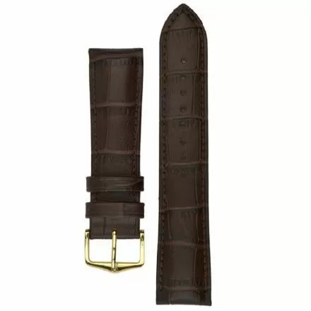 Brązowy pasek skórzany 26 mm HIRSCH Duke 01028010-2-26 (L)