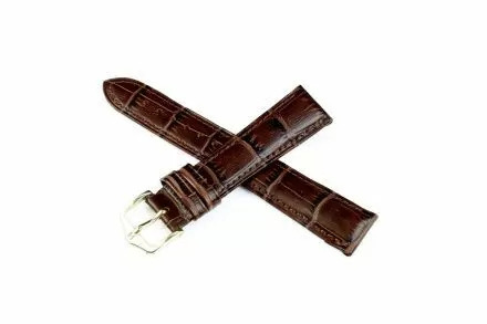 Brązowy pasek skórzany 26 mm HIRSCH Duke 01028010-2-26 (L)