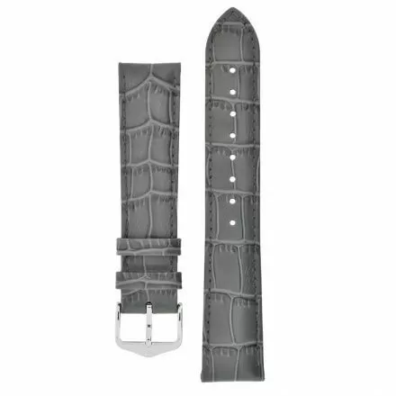 Szary pasek skórzany 22 mm HIRSCH Duke 01028030-2-22 (L)