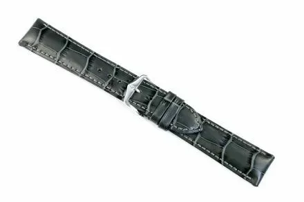 Szary pasek skórzany 22 mm HIRSCH Duke 01028030-2-22 (L)
