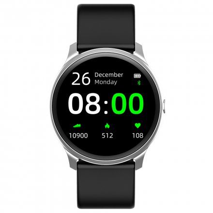 Czarny smartwatch Ciśnienie Puls Tlen Kroki G.Rossi SW010-13