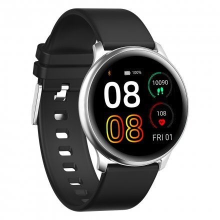 Czarny smartwatch Ciśnienie Puls Tlen Kroki G.Rossi SW010-13