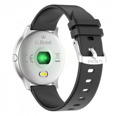 Czarny smartwatch Ciśnienie Puls Tlen Kroki G.Rossi SW010-13