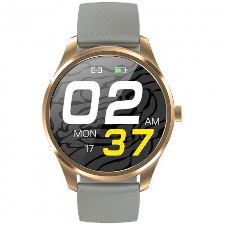 Różowozłoty smartwatch G.Rossi + szary pasek SW012-5