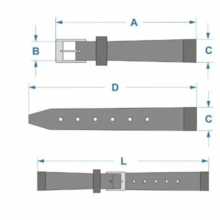 Biały pasek skórzany 20 mm HIRSCH Duke 01028101-2-20 (M)
