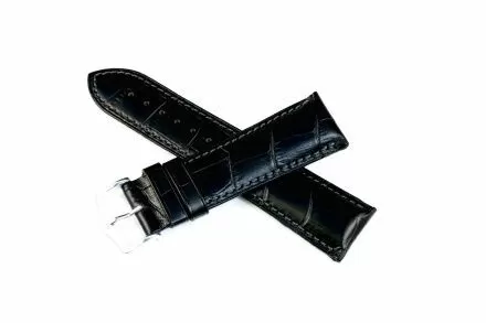Czarny pasek skórzany 18 mm HIRSCH Duke 01028150-2-18 (M)