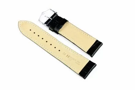 Czarny pasek skórzany 18 mm HIRSCH Duke 01028150-2-18 (M)