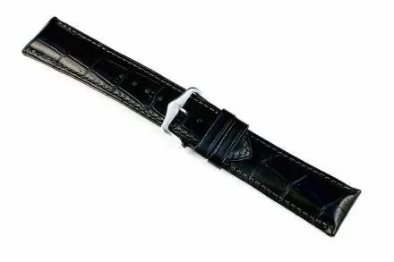 Czarny pasek skórzany 18 mm HIRSCH Duke 01028150-2-18 (M)