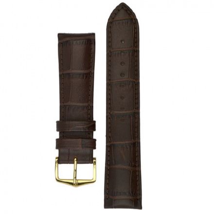 Brązowy pasek skórzany 19 mm HIRSCH Duke 01029010-2-19 (L)