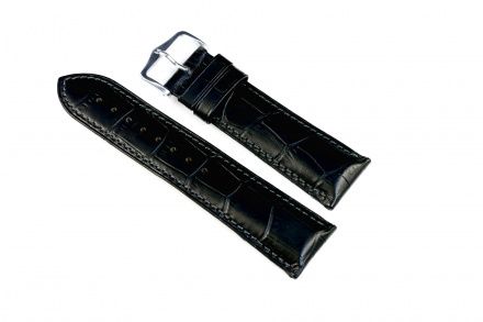 Czarny pasek skórzany 19 mm HIRSCH Duke 01029050-2-19 (L)