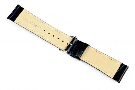 Czarny pasek skórzany 19 mm HIRSCH Duke 01029050-2-19 (L)