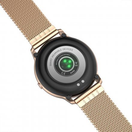 Różowozłoty smartwatch damski Kroki Tętno Cykl Sport G.Rossi SW015-4