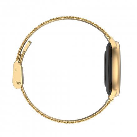 Złoty smartwatch damski Kroki Tętno Cykl Sport G.Rossi SW015-5