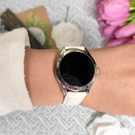 Srebrny smartwatch damski G.Rossi SW017-8