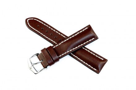 Brązowy pasek skórzany 20 mm HIRSCH Heavy Calf 01475010-2-20 (L)