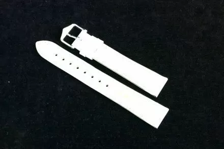 Biały pasek skórzany 16 mm HIRSCH Kansas 01502000-2-16 (L)