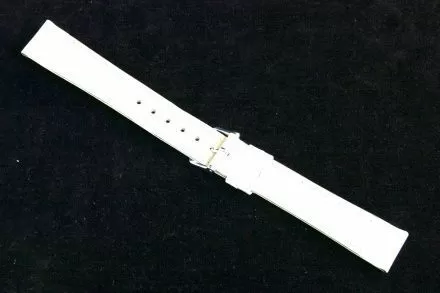 Biały pasek skórzany 16 mm HIRSCH Kansas 01502000-2-16 (L)