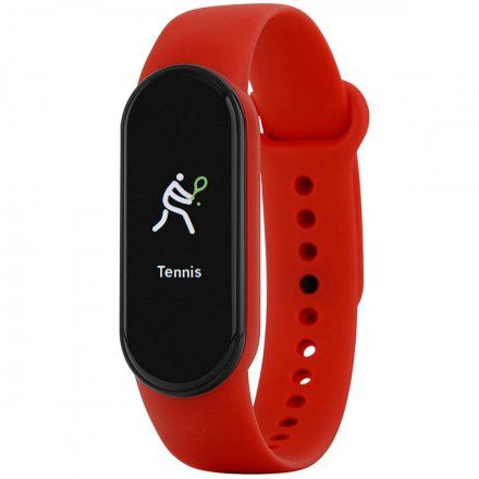 Czerwona opaska sportowa Smartband Marea B57007/3 Ciśnienie Tlen Kalorie Kroki Puls