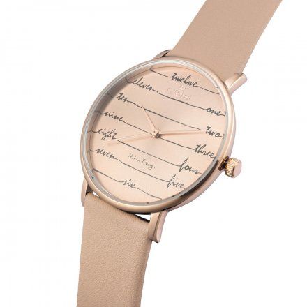 Zegarek damski G.Rossi różowozłoty z beżowym paskiem G.R12600A-2B3