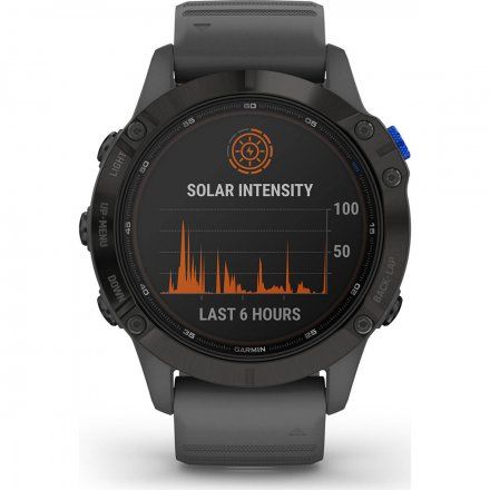 Zegarek Garmin Fenix 6 PRO Solar z szarym paskiem 010-02410-11