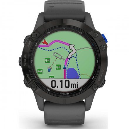 Zegarek Garmin Fenix 6 PRO Solar z szarym paskiem 010-02410-11