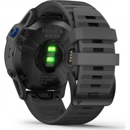 Zegarek Garmin Fenix 6 PRO Solar z szarym paskiem 010-02410-11